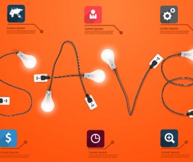 Power supply with light bulb creative business template 08
