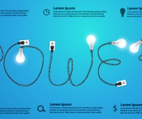 Power supply with light bulb creative business template 09