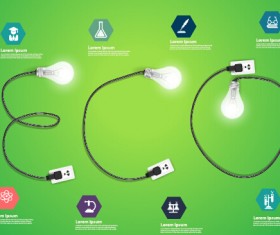 Power supply with light bulb creative business template 10