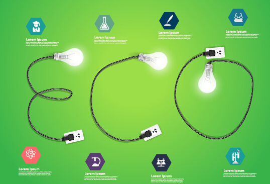 Power supply with light bulb creative business template 10