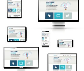 Realistic displayer vector design graphics