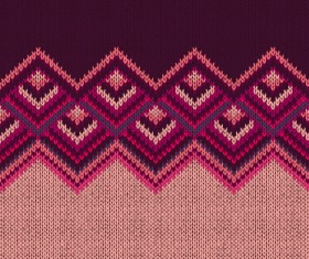 Realistic knitted fabric pattern vector material 02