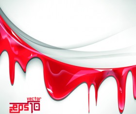 Red drip effect vector background