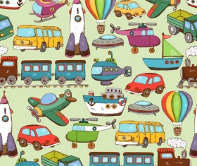 Retro children Toys seamless pattern vector
