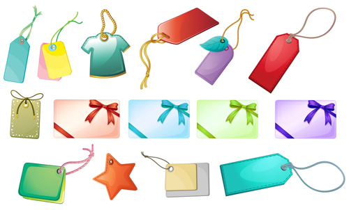 Shiny blank tags and gift cards vector