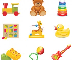 Shiny children Toys vector illustration vector 01