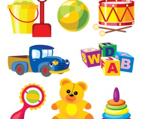 Shiny children Toys vector illustration vector 04
