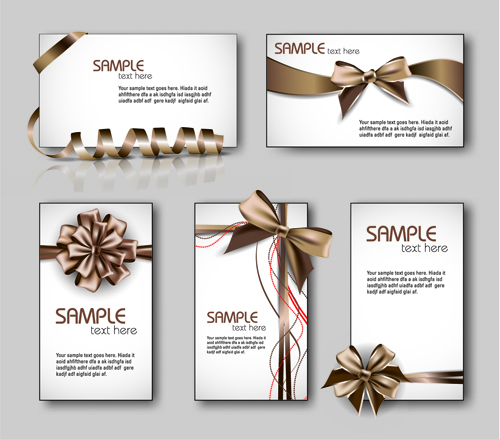 Shiny gifts cards creative vector set 02