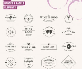 Simple badges and labels elements design vector 01