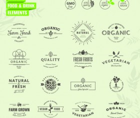 Simple badges and labels elements design vector 02