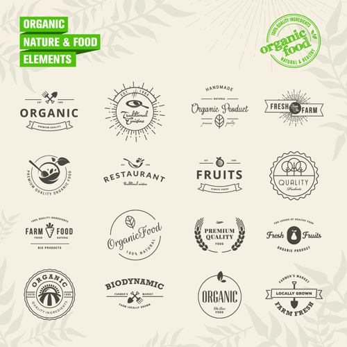 Simple badges and labels elements design vector 03