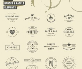 Simple badges and labels elements design vector 05