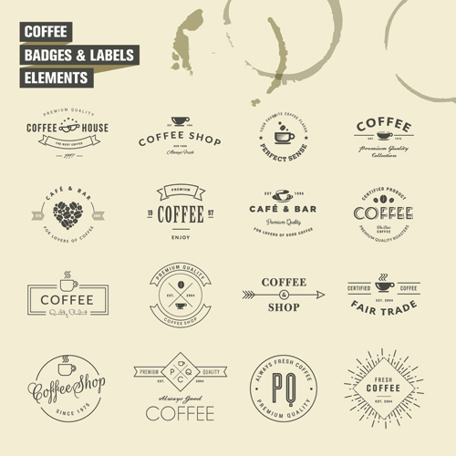 Simple badges and labels elements design vector 05