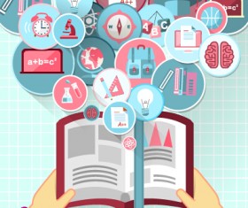 Teaching elements vector template material