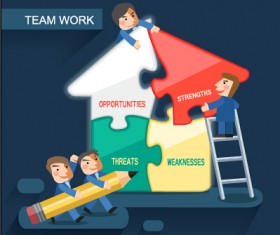 Team work business template design graphics