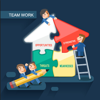 Team work business template design graphics