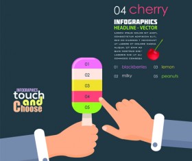 Touch with choose business template vector 01
