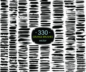 Vector black grunge brushes