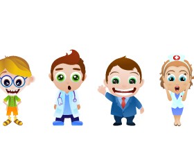 Vector cartoon doctors graphics