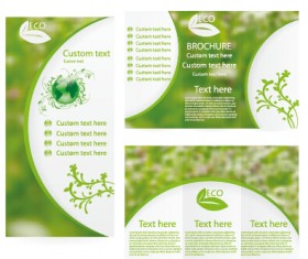 Vector ecology brochure cover template 02