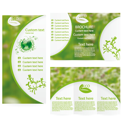 Vector ecology brochure cover template 02
