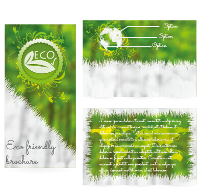 Vector ecology brochure cover template 03