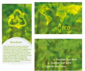 Vector ecology brochure cover template 04