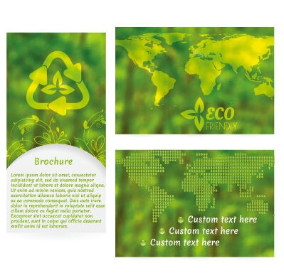 Vector ecology brochure cover template 04