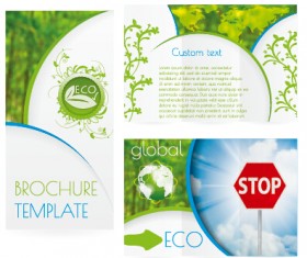 Vector ecology brochure cover template 05