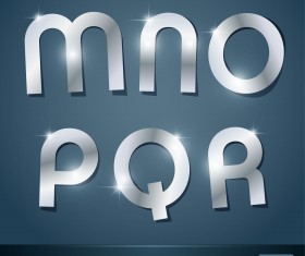 Vector scissors cut paper alphabet set 02