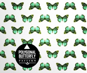 Vintage butterflies seamless pattern vector material 01
