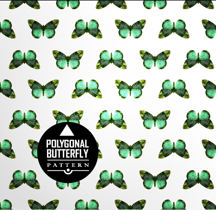 Vintage butterflies seamless pattern vector material 01