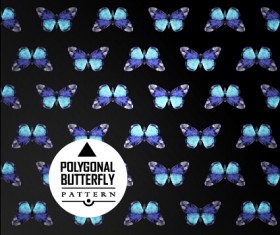 Vintage butterflies seamless pattern vector material 02
