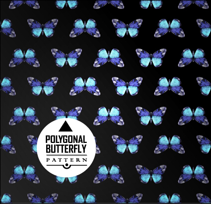 Vintage butterflies seamless pattern vector material 02