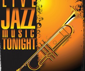 Vintage musical instruments background art 01