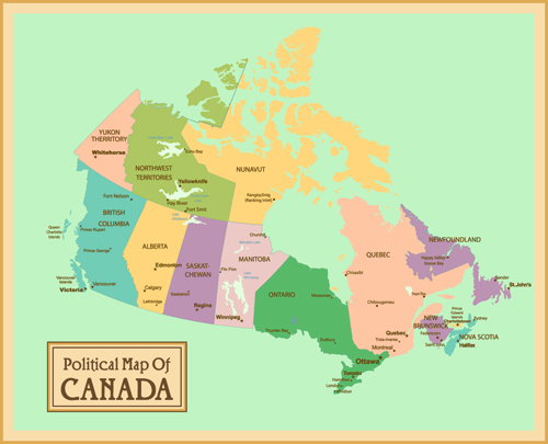 Vintage style political maps set vector 01