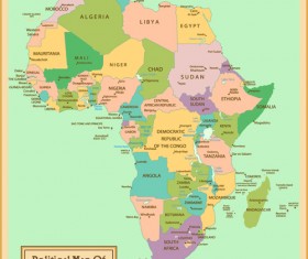 Vintage style political maps set vector 04