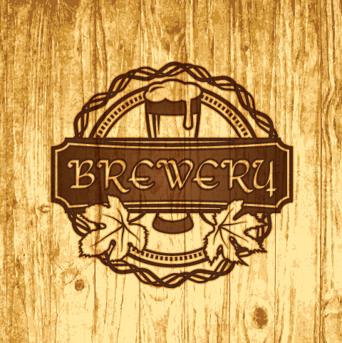 Vintage wooden beer labels vector 06 free download