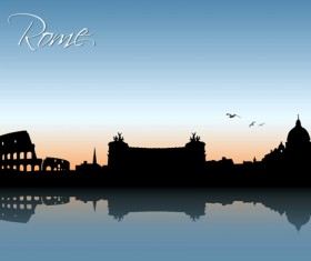 Waterfront city creative silhouette vector 05