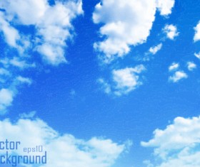 White clouds with blue sky vector background 01