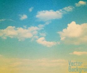 White clouds with blue sky vector background 02
