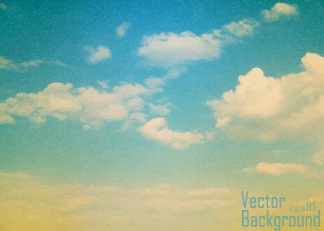 White clouds with blue sky vector background 02