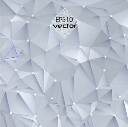 White polygonal design background vector