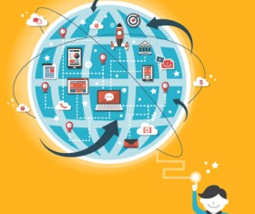 social network design elements vector 01