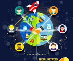 social network design elements vector 03