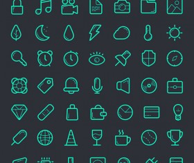 112 Kind green outline web icons