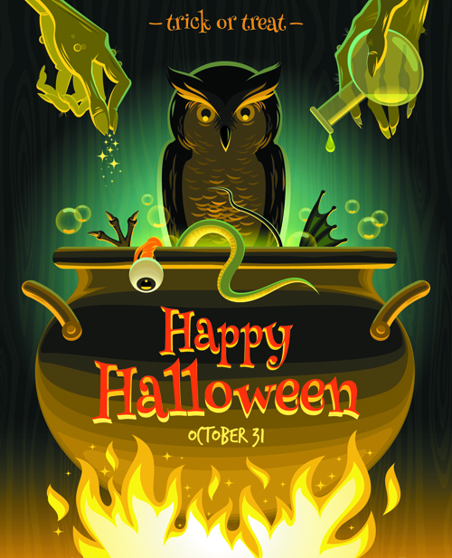 2014 halloween art background vector 03
