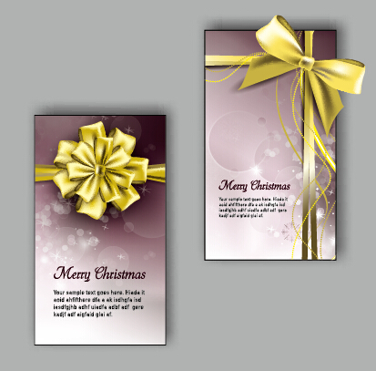 2015 Christmas greeting cards vector set 01