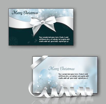 2015 Christmas greeting cards vector set 02