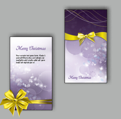 2015 Christmas greeting cards vector set 03